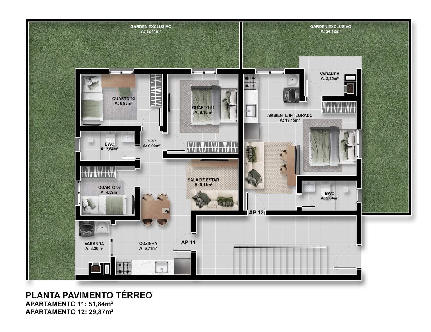 Apartamento, 3 quartos, 51 m² - Foto 4