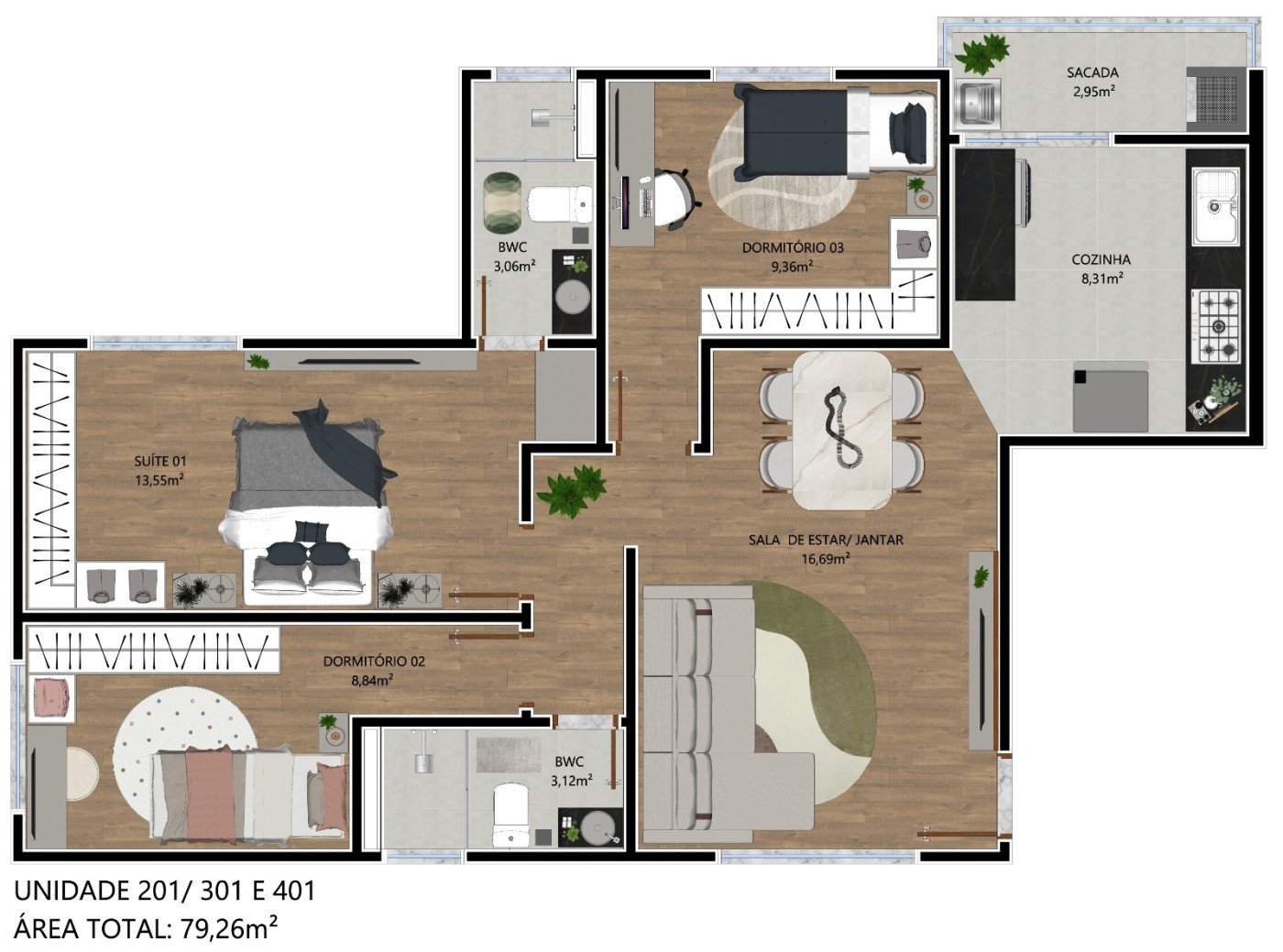 Apartamento, 3 quartos - Foto 6