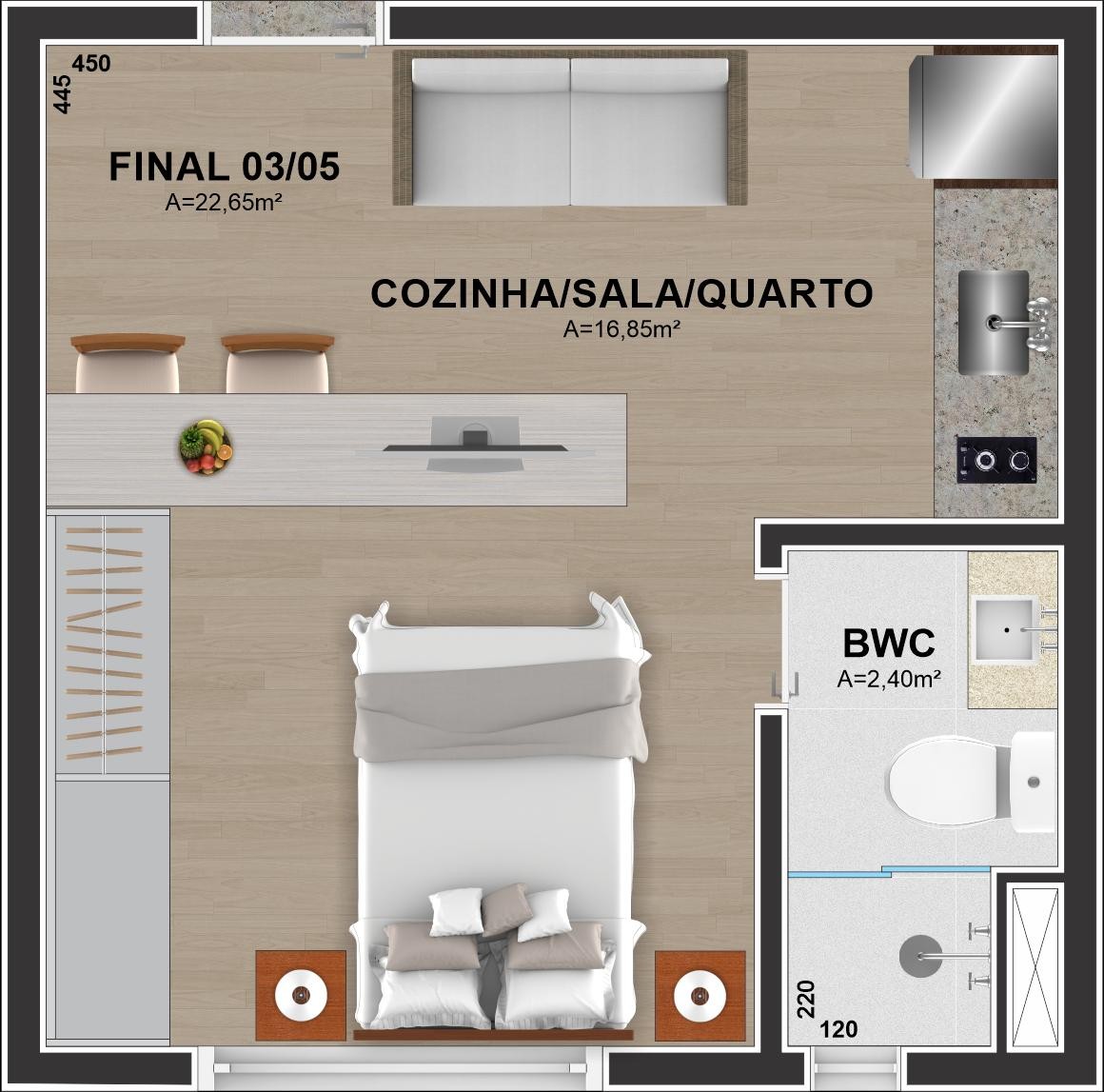 Apartamento, 1 quarto, 22 m² - Foto 13