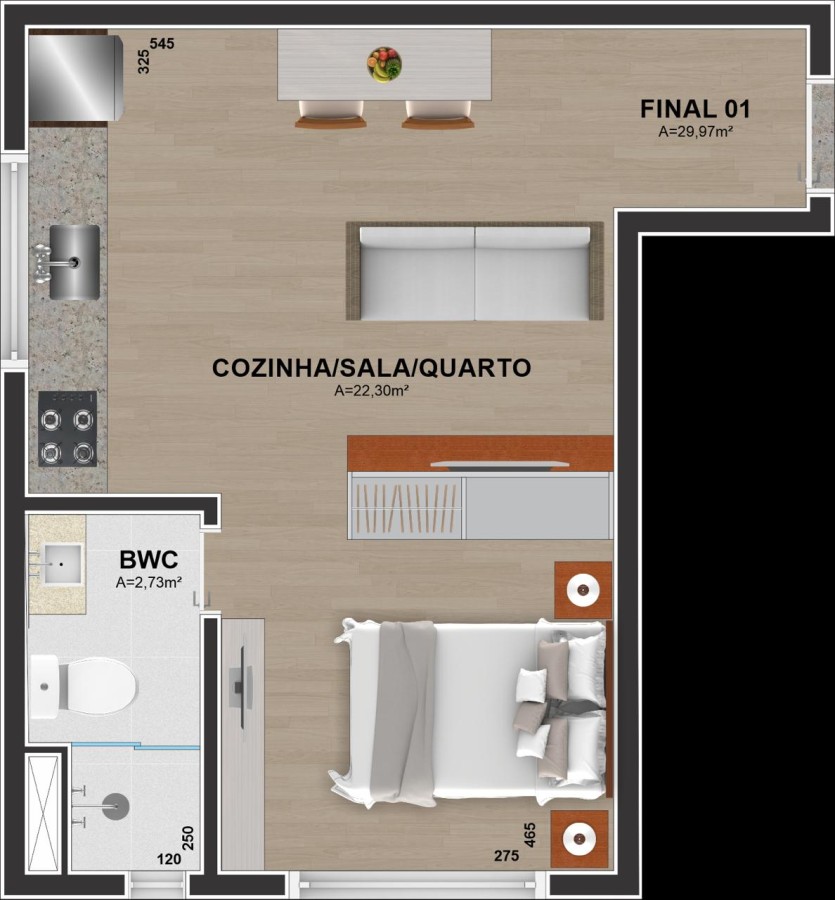 Apartamento, 1 quarto, 22 m² - Foto 14