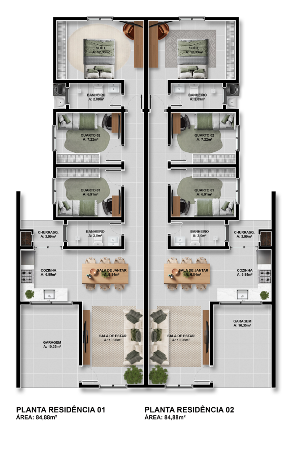 Casa, 3 quartos - Foto 10